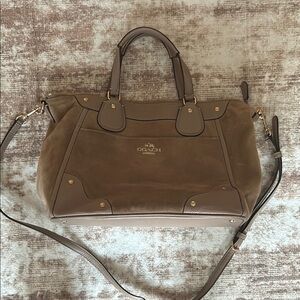 Coach Brown Leather and Suede Bag